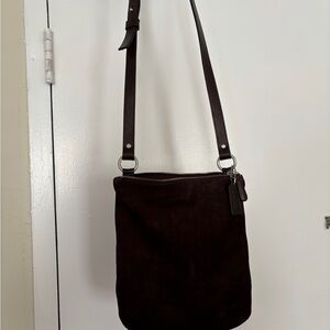 Coach vintage 90’s Brown suede Leather Crossbody Bag